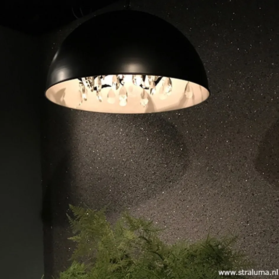 Grote koepel hanglamp met kristal Ø90 cm>Straluma Sale