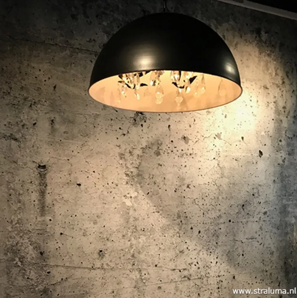 Grote koepel hanglamp met kristal Ø90 cm>Straluma Sale