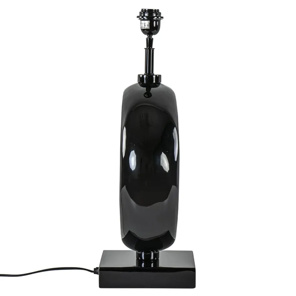 Grote lampvoet Maan shiny zwart>Straluma Hot