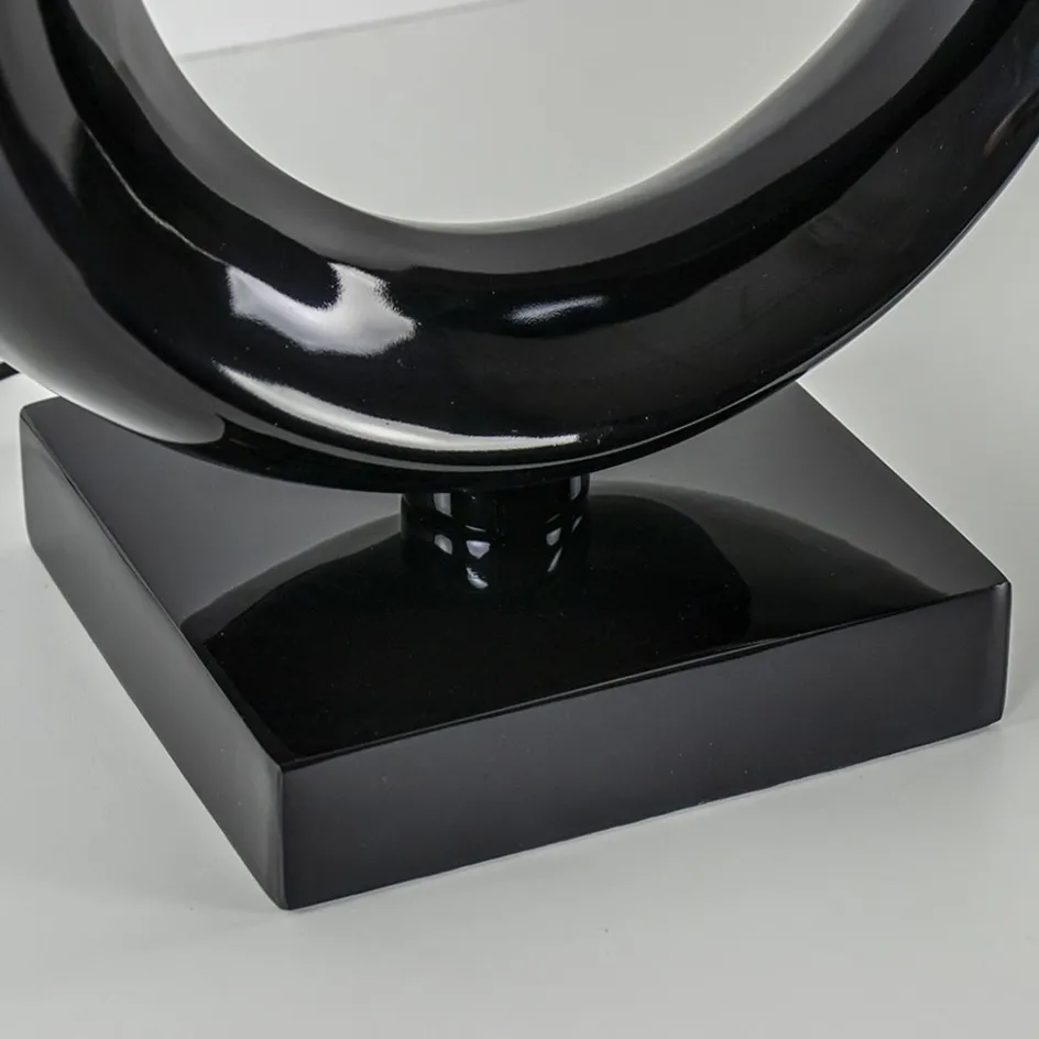 Grote lampvoet Maan shiny zwart>Straluma Hot