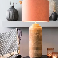 Grote landelijke lampvoet Pasco donker hout excl. kap></noscript>Straluma Sale