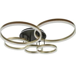 Grote LED Plafondlamp goud/zwart 3-standen dimbaar>Straluma Sale