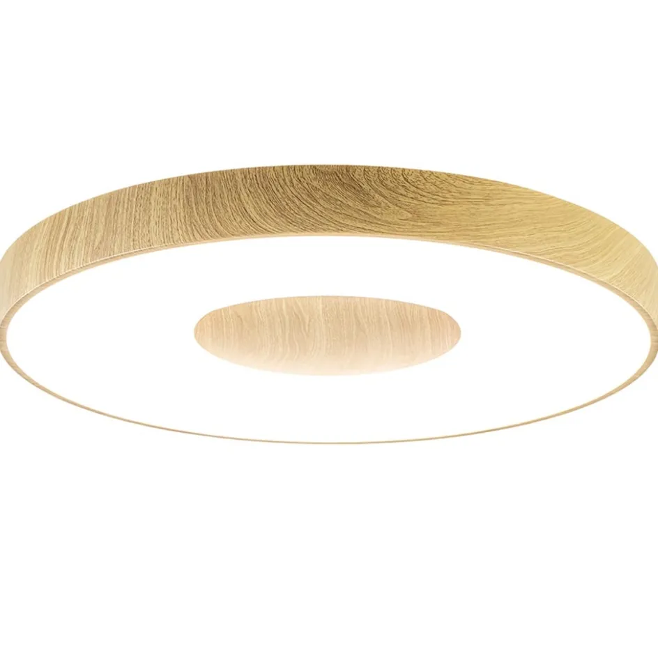Grote LED plafondlamp met houtlook 65 cm>Straluma Sale