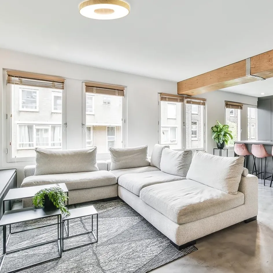 Grote LED plafondlamp met houtlook 65 cm>Straluma Sale