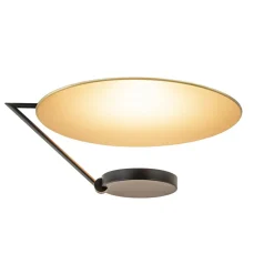 Grote LED plafondlamp zwart/goud indirect licht>Straluma Discount