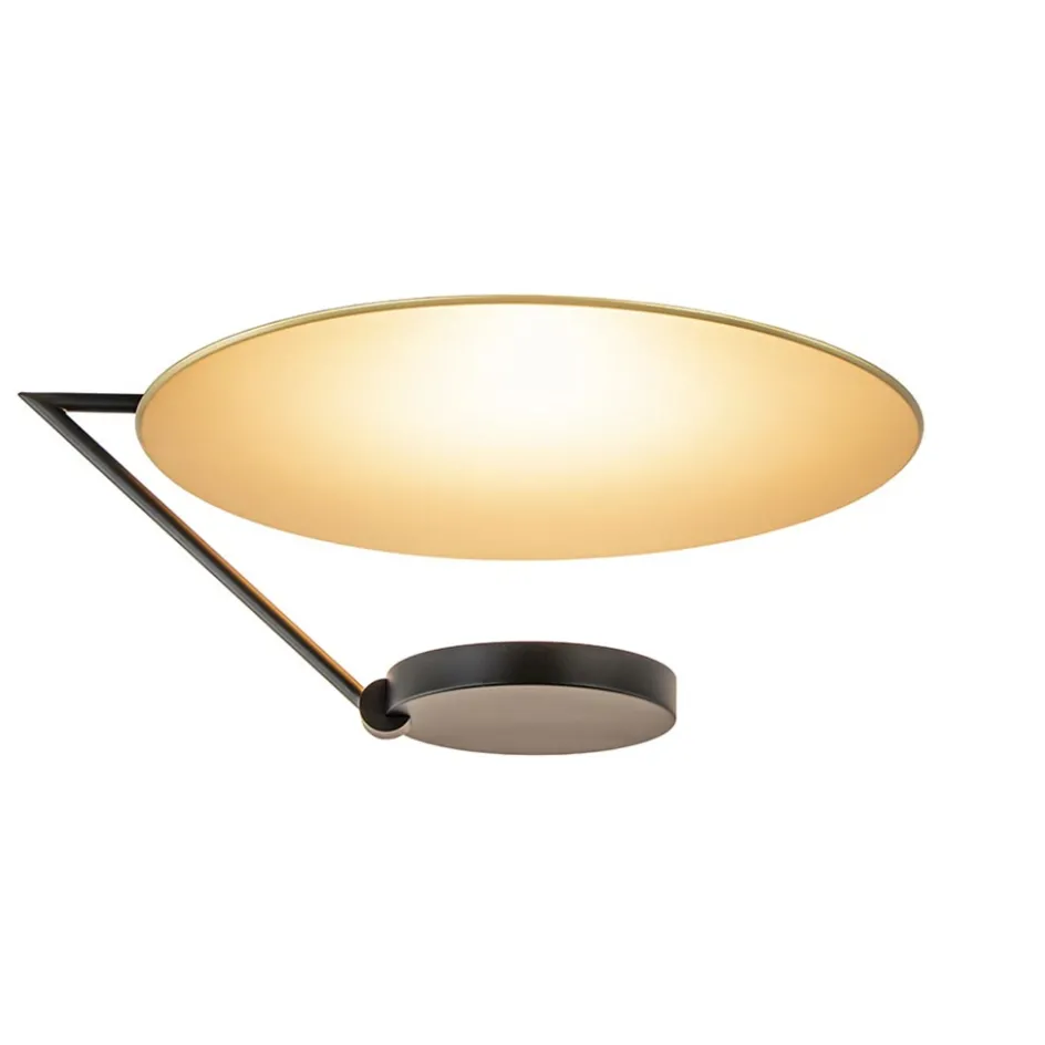 Grote LED plafondlamp zwart/goud indirect licht>Straluma Discount