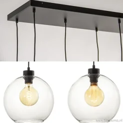 Grote 8-lichts multipendel/ hanglamp met helder glas></noscript>Straluma Hot