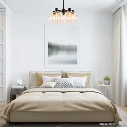 Grote 5-lichts plafondlamp helder glas><noscript><img width=