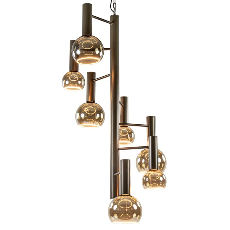 Grote 7-lichts Vide hanglamp brons>Straluma Hot