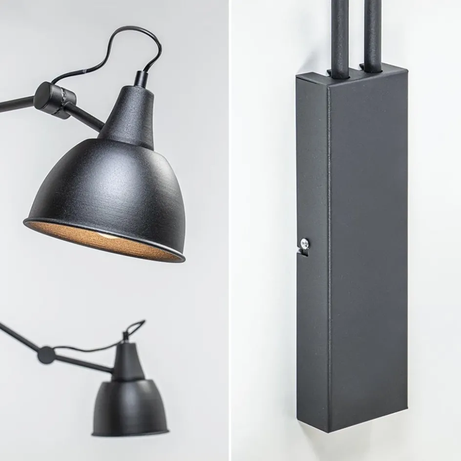 Grote 2-lichts wandlamp met verstelbare armen>Straluma New