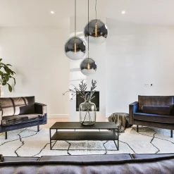 Grote luxe hanglamp brons + smoke glas Medina><noscript><img width=