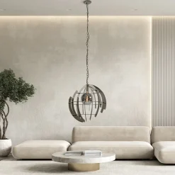 Grote metalen hanglamp Terra quartz 60 cm></noscript>Straluma Best