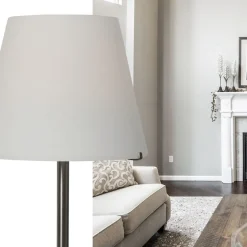 Grote moderne tafellamp Calabro nikkel glas></noscript>Straluma Best