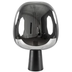 Grote tafellamp Amarah zwart met smoke glazen kap>Straluma Online