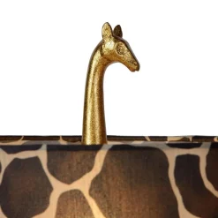 Grote tafellamp Giraf goud met bruine kap></noscript>Straluma Hot