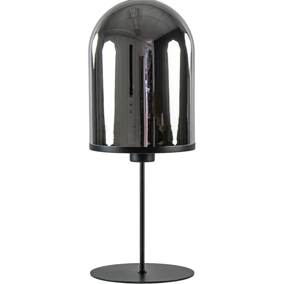 Grote tafellamp Maverick mat zwart met smoke glas>Straluma Best