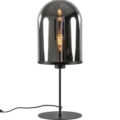 Grote tafellamp Maverick mat zwart met smoke glas>Straluma Best