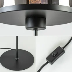 Grote tafellamp Maverick mat zwart met smoke glas><noscript><img width=