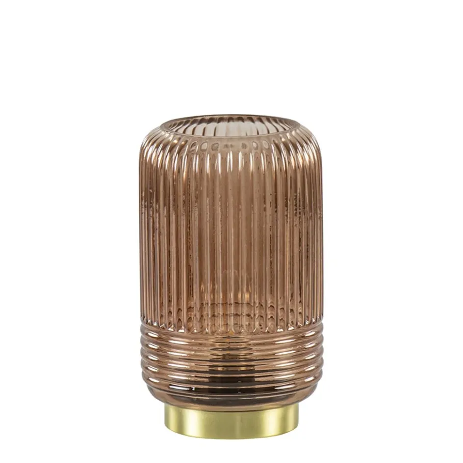 Grote tafellamp op batterijen donkerbruin Lipa>Straluma Discount