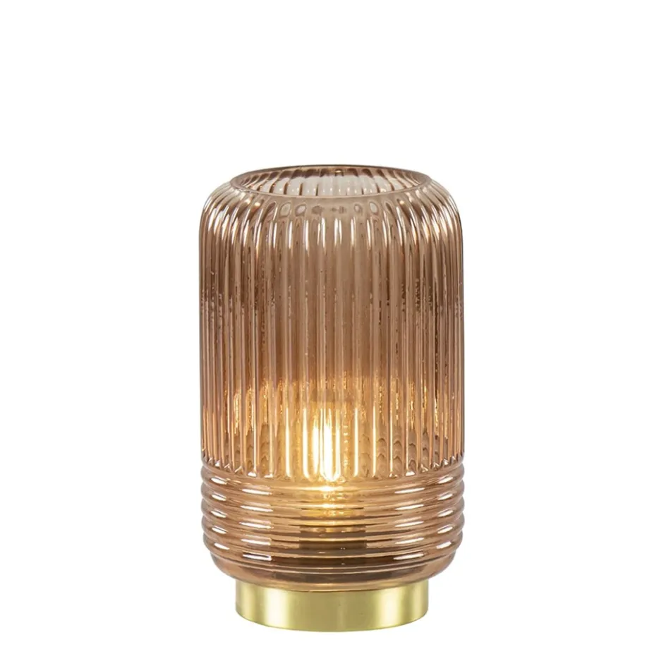 Grote tafellamp op batterijen donkerbruin Lipa>Straluma Discount