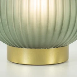 Grote tafellamp op batterij Tajera donker groen/goud><noscript><img width=