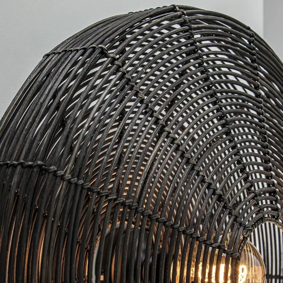 Grote wandlamp Mataka donker bruin rotan inclusief snoer>Straluma New