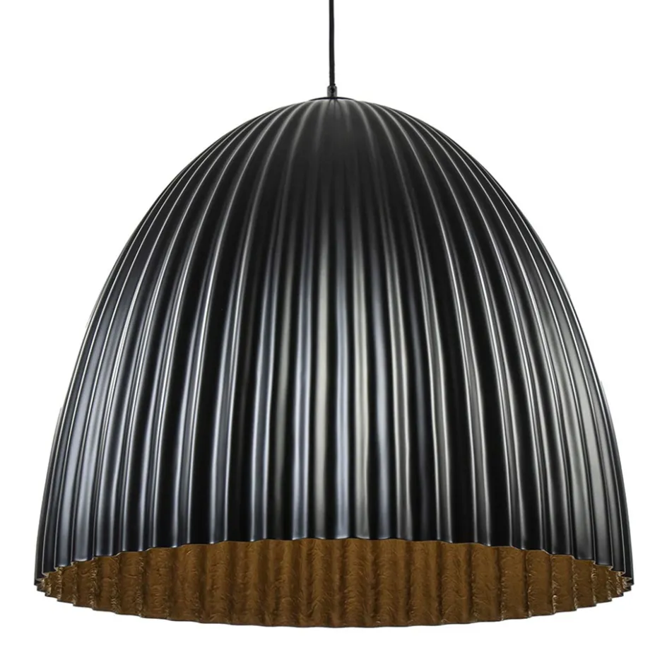 Grote XL hanglamp relief zwart met goud>Straluma Outlet