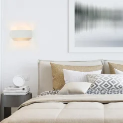 Half ronde wandlamp wit met goud><noscript><img width=