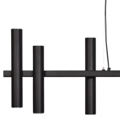 Hanglamp 8 tubes op balk zwart 140cm>Straluma Outlet