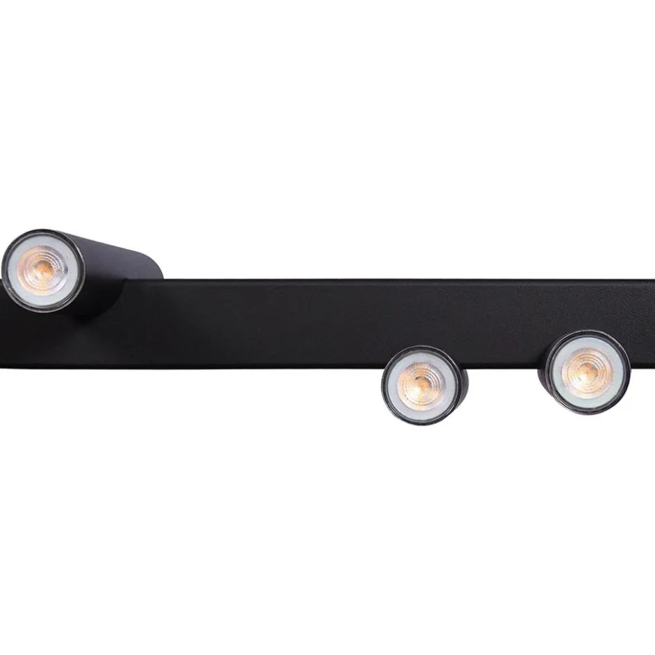 Hanglamp 8 tubes op balk zwart 140cm>Straluma Outlet