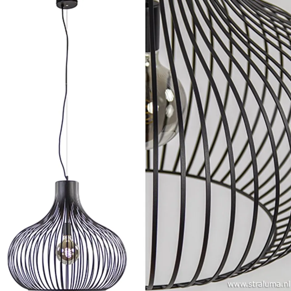 Hanglamp Aglio draad zwart 60cm>Straluma Best