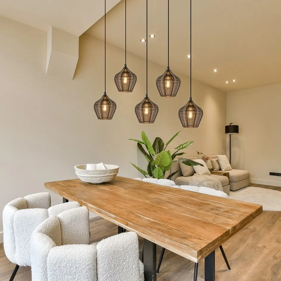 Hanglamp Alvaro 5-lichts antiek brons>Straluma Best