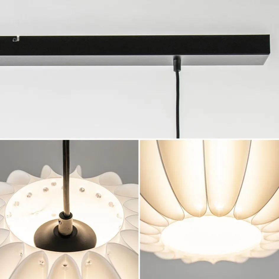 Hanglamp Arena 3L op balk zwart/kap wit>Straluma Best