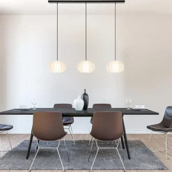 Hanglamp Arena 3L op balk zwart/kap wit><noscript><img width=