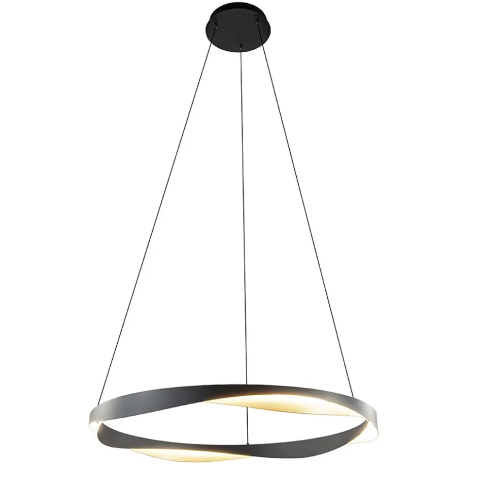 Hanglamp Ascoli 85 ring zwart/matgoud>Straluma Clearance