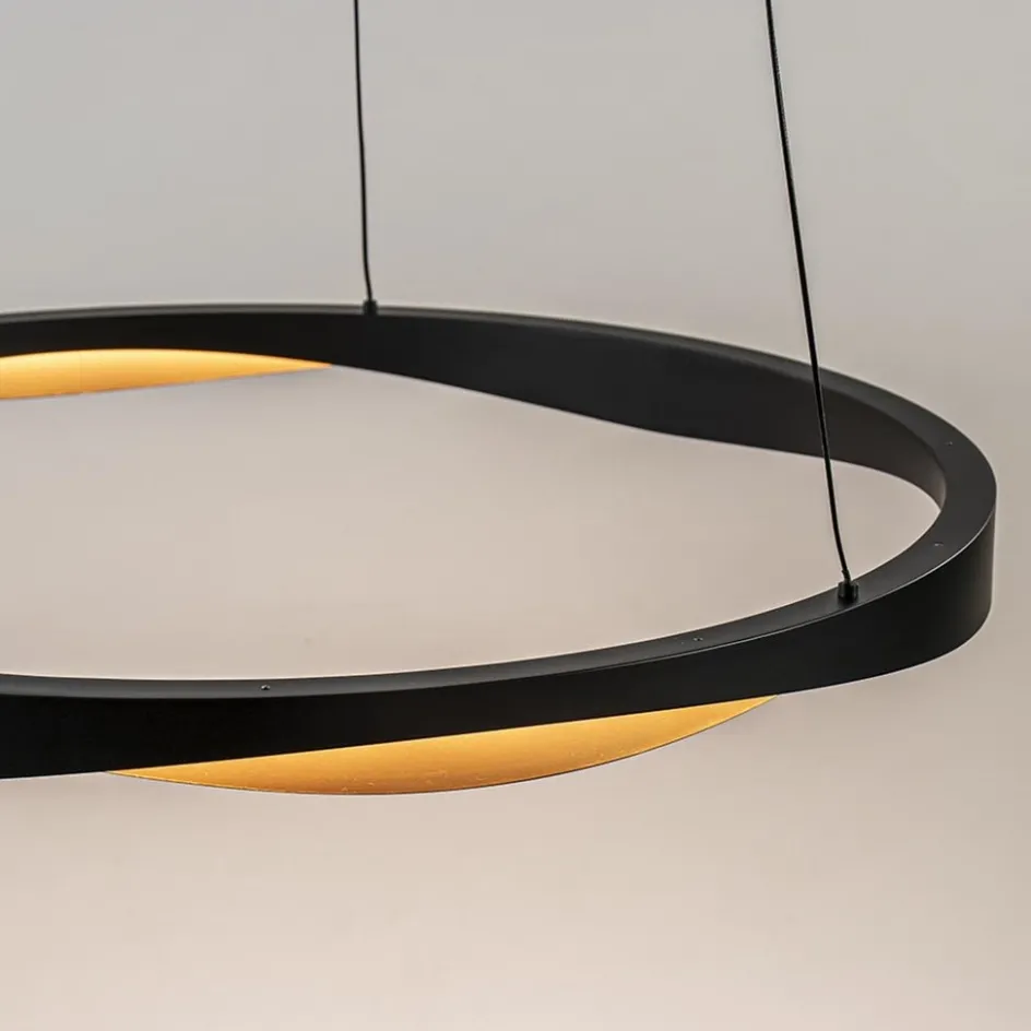 Hanglamp Ascoli 85 ring zwart/matgoud>Straluma Clearance