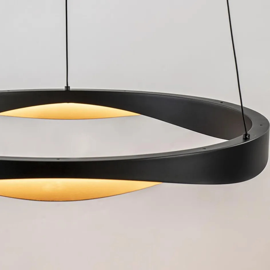 Hanglamp Ascoli 65 rond zwart/matgoud>Straluma Online
