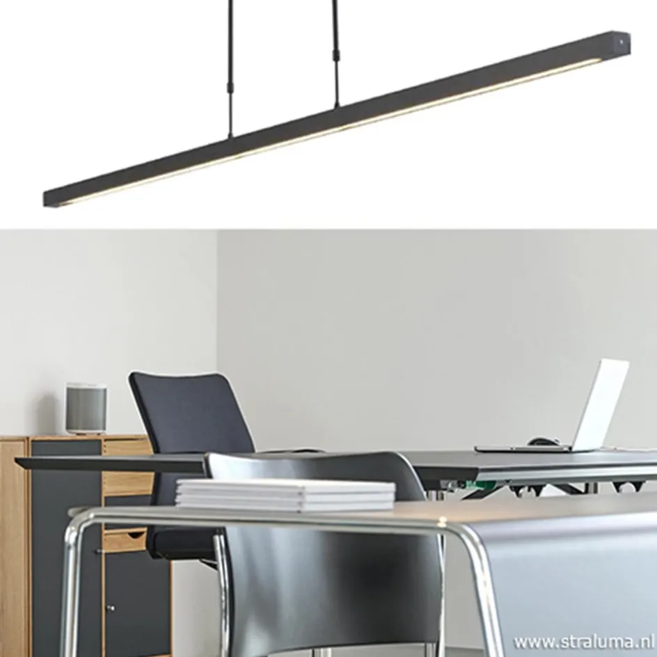 Hanglamp balk zwart 160cm up+down dtw>Straluma Clearance