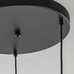 Hanglamp Bella 3L rond zwart+smoke glas><noscript><img width=