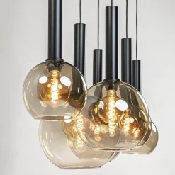 Hanglamp Bella Smoke 6L multipendel zwart/glas mix><noscript><img width=