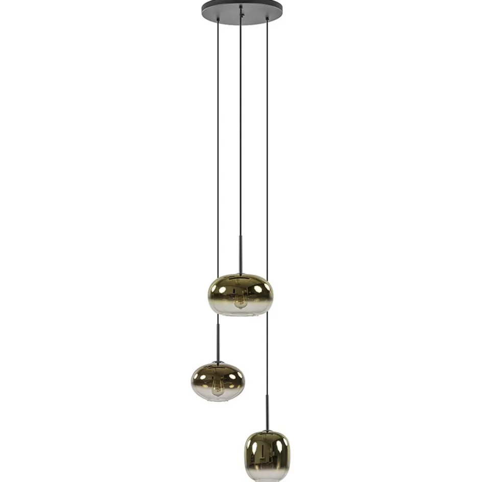 Hanglamp Bellini 3L zwart+gradient gold>Straluma New