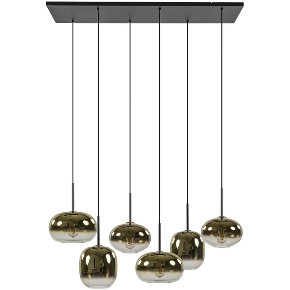 Hanglamp Bellini 6L zwart/gradient gold>Straluma Online