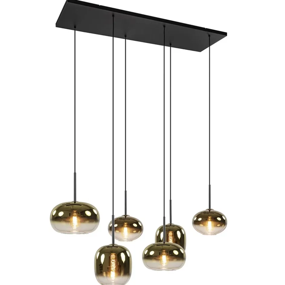 Hanglamp Bellini 6L zwart/gradient gold>Straluma Online