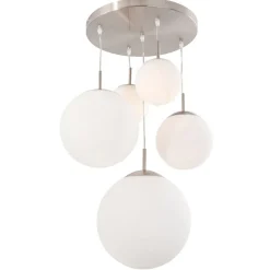 Hanglamp bol Bollique 5x glas wit>Straluma Discount
