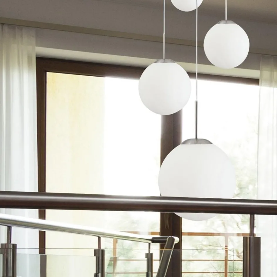 Hanglamp bol Bollique 5x glas wit>Straluma Discount