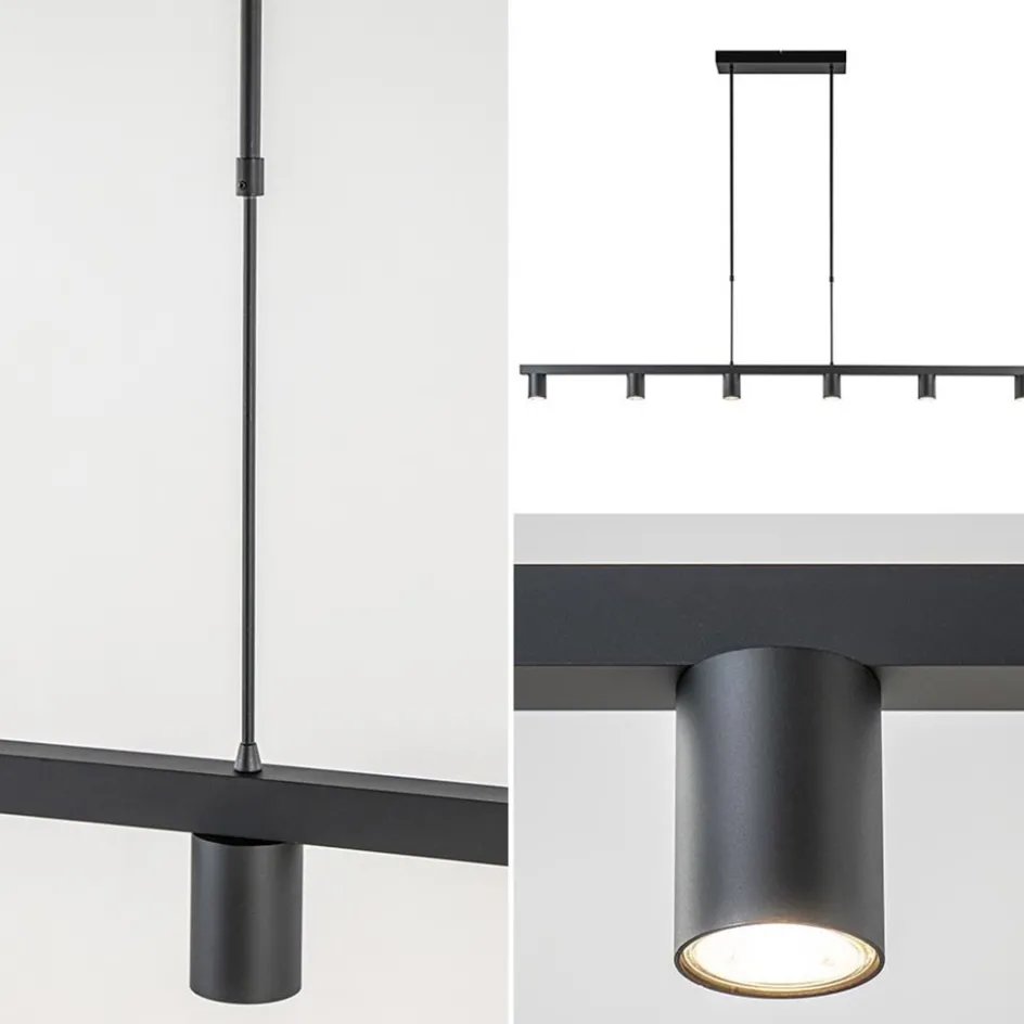 Hanglamp Bounce 6L 160cm zwart>Straluma New