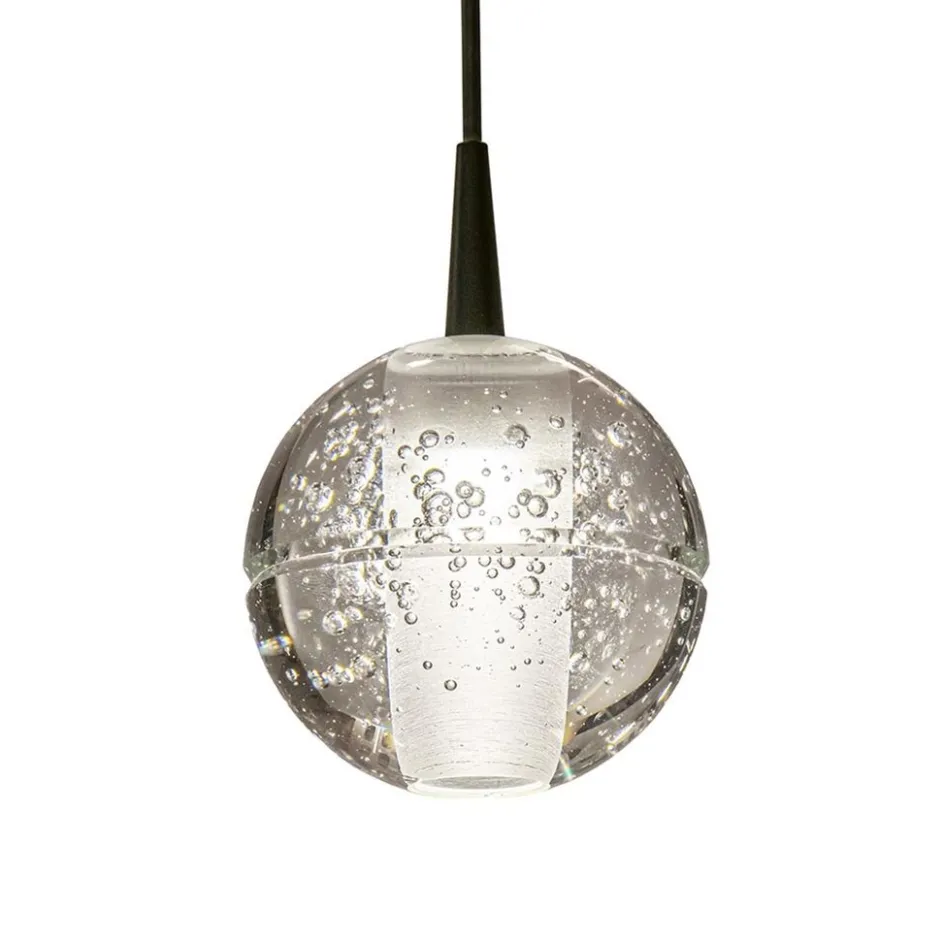 Hanglamp Bubbles 5L rond zwart/helder dtw>Straluma Clearance