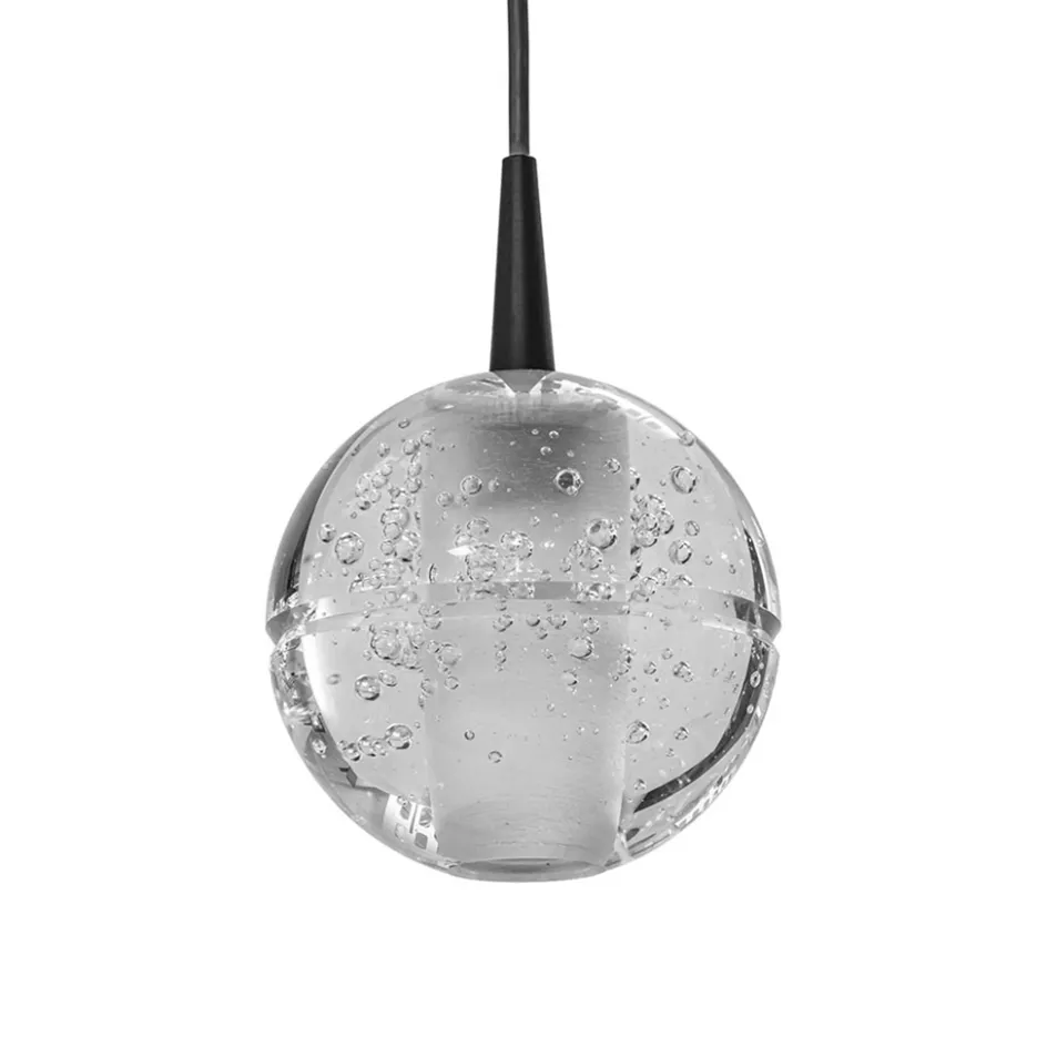Hanglamp Bubbles 1L zwart/helder dtw>Straluma Clearance
