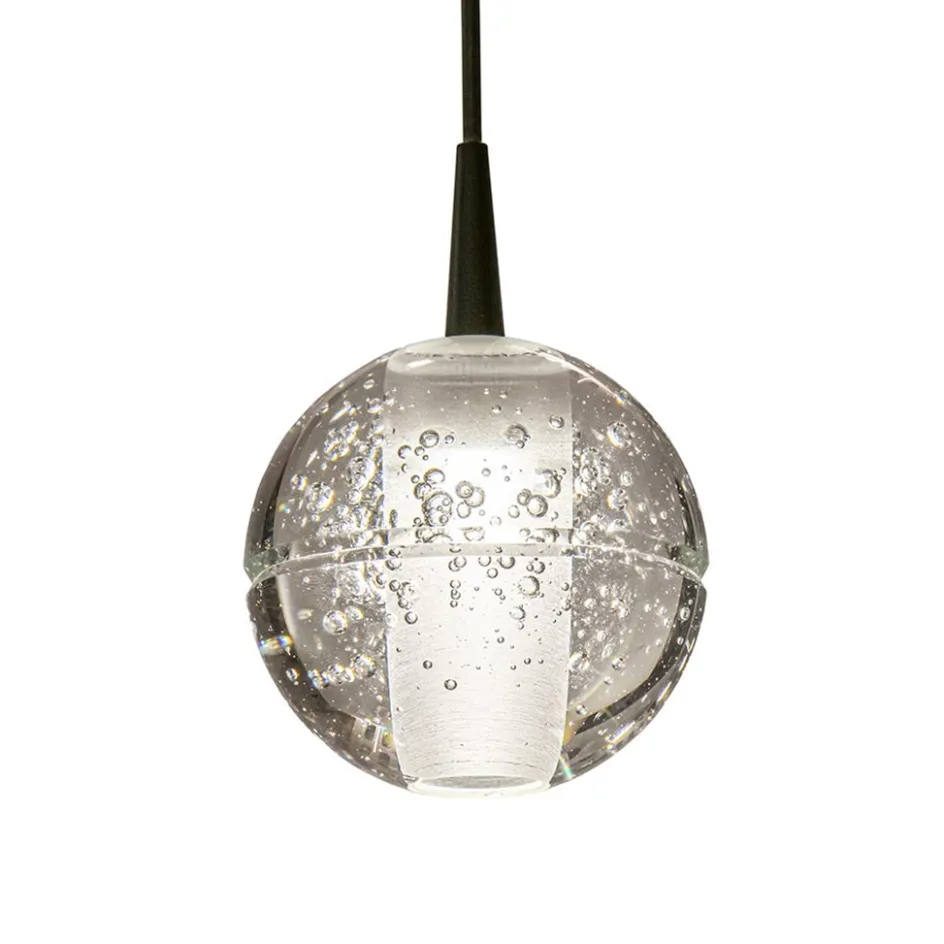 Hanglamp Bubbles 1L zwart/helder dtw>Straluma Clearance