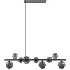 Hanglamp Calcio 9l zwart + smoke glas>Straluma Outlet